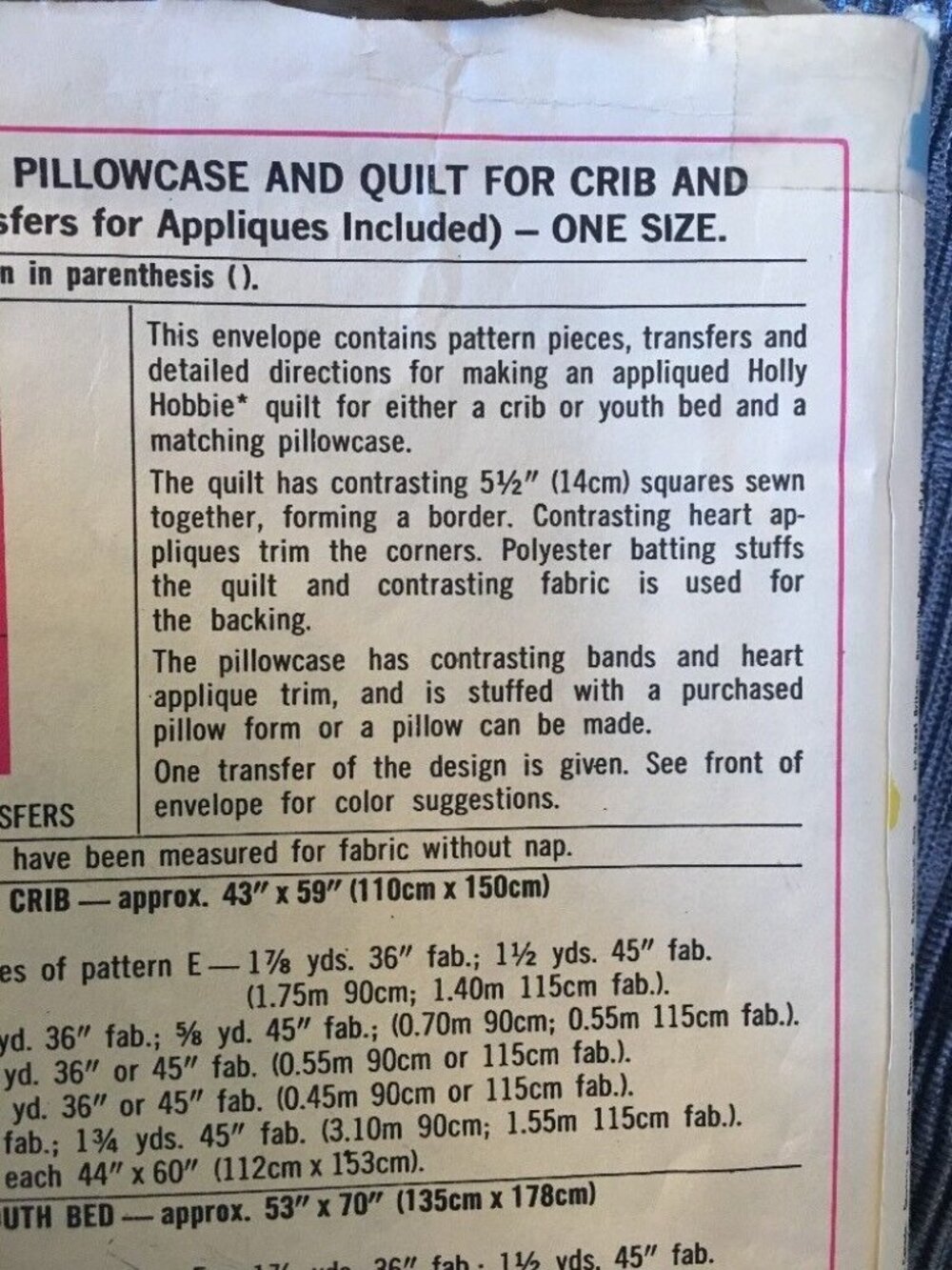 Holly Hobbie Crib & Youth Quilt Pattern Simplicity 6702 - Picture 8 of 12